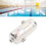 Penukar Panas Kolam Renang Stainless Steel 60 kW dengan Pembatas Aliran Terpasang